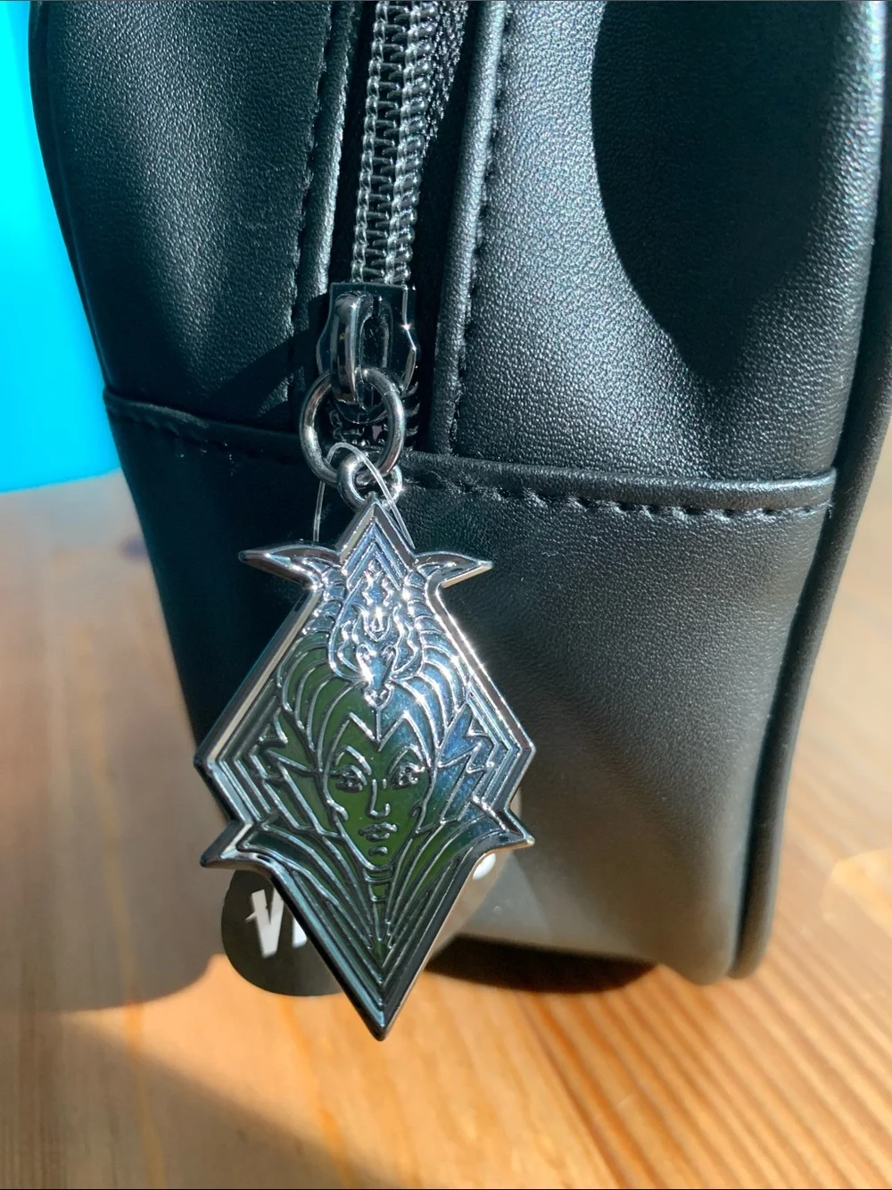 NWT BBW Holographic Iridescent Cosmetic Pouch Maleficent & Sanitizer Holder